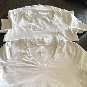 Lululemon White V-Neck T-Shirts